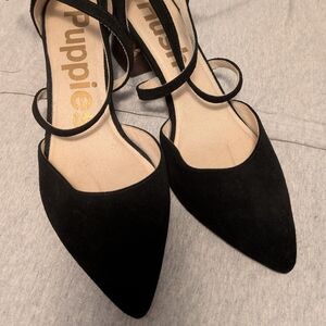 Hush Puppies Black Suede Shoes